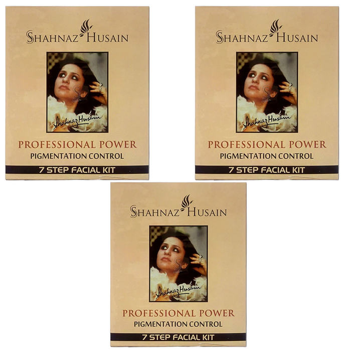 3 x Shahnaz Husain 7 Step Pigmentation Control At-Home Facial Kit