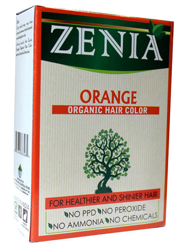 Zenia Organic Henna Hair Color Orange 100g - Zenia Herbal