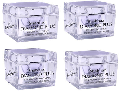 Shahnaz Husain Diamond Facial Kit Cream Scrub Mask Lotion