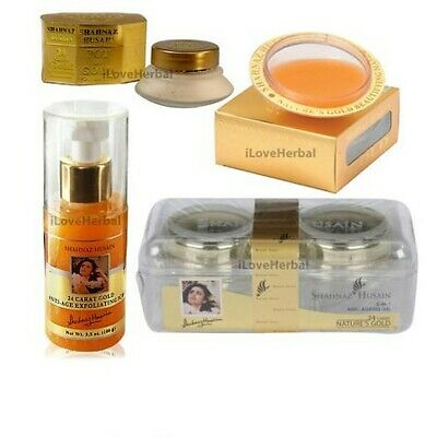 Shahnaz Husain Gold Facial Kit (Mask + Scrub + Gel Combo + Gold Foundation)