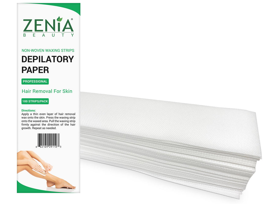 100 Zenia Non Woven Waxing Epilating Strips for Hair Removal using Wax