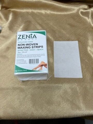 100 Zenia Non Woven Waxing Epilating Strips for Hair Removal using Wax