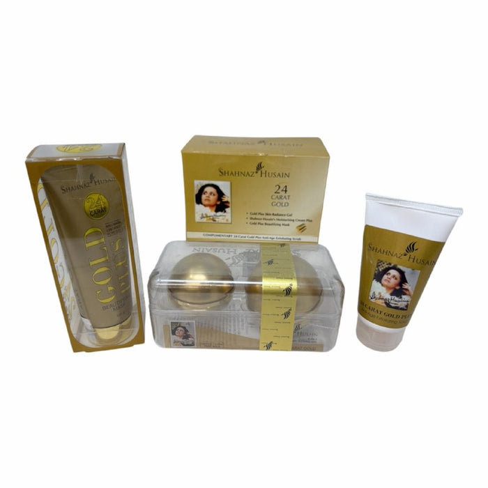 Shahnaz Husain Gold Facial Kit (Mask + Scrub + Gel Combo + Gold Foundation)