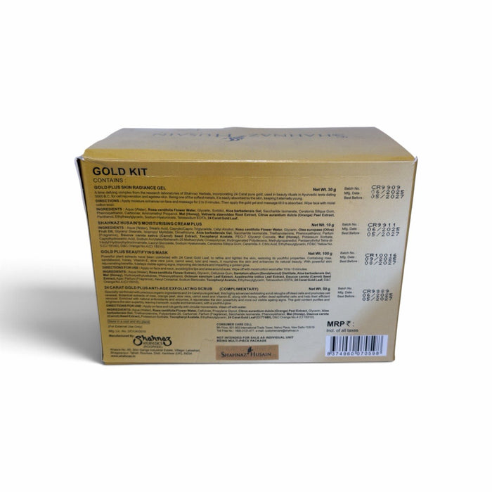 Shahnaz Husain Gold Facial Kit (Mask + Scrub + Gel Combo + Gold Foundation)