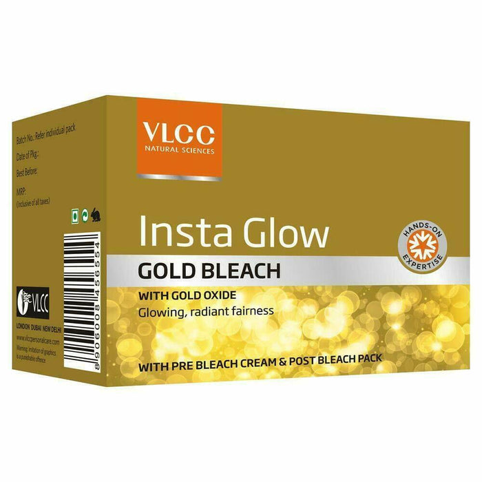 402gms VLCC Insta Glow Salon Size Gold Bleach With Gold Oxide