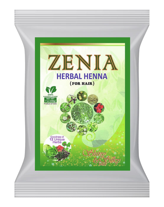 Zenia Herbal Henna Powder Natural Mehndi for Hair Color/Dye | With Goodness of 10+ Herbs