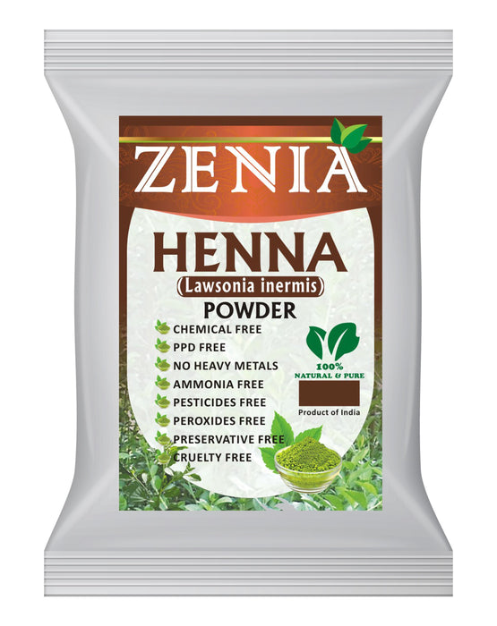 Zenia Pure Henna Powder For Body & Hair Color (Lawsonia inermis) Triple Sifted BAQ 2022 Crop