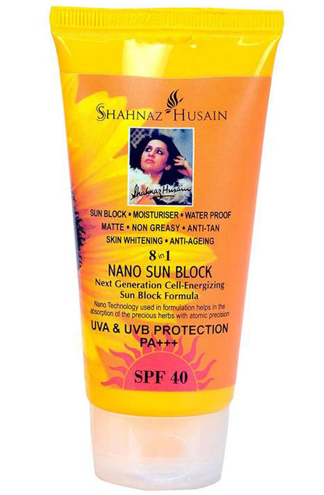Shahnaz Husain 8 in 1 Nano Sun Block Cream SPF40 100g