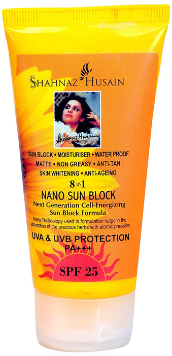 Shahnaz Husain 8 in 1 Nano Sun Block Cream SPF 25 100g